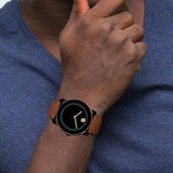 Buy Shop Movado Bold Black Dial Brown Leather Strap Watch For Men - 3600305 USA Online
