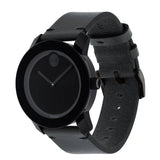 Buy Shop Movado Bold Black Dial Black Leather Strap Watch For Men - 3600306 USA Online