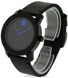 Buy Shop Movado Bold TR90 Black Dial Black Leather Strap Watch For Men - 3600307 USA Online