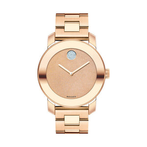 Buy Shop Movado Bold Rose Gold Dial Rose Gold Steel Strap Watch For Women - 3600335 USA Online