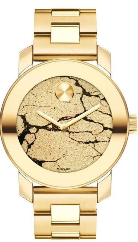 Buy Shop Movado Bold Glitter Gold Dial Gold Steel Strap Watch for Women - 3600346 USA Online