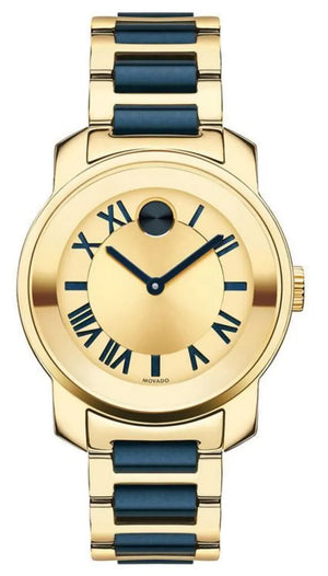 Buy Shop Movado Bold Yellow Gold Dial Two Tone Steel Strap Watch for Women - 3600355 USA Online