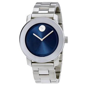 Buy Shop Movado Bold Blue Dial Silver Steel Strap Watch for Women - 3600396 USA Online