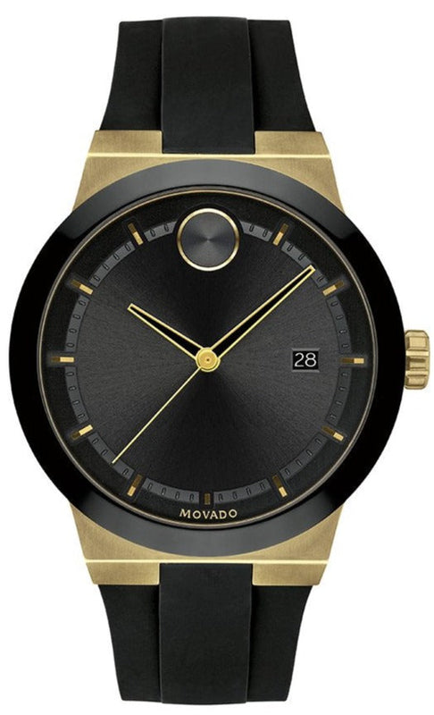 Buy Shop Movado Bold Black Dial Black Rubber Strap Watch for Men - 3600623 USA Online