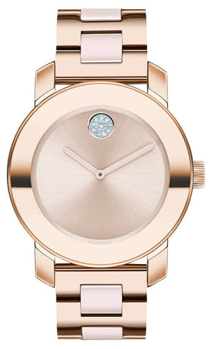 Buy Shop Movado Bold Rose Gold Dial Two Tone Steel Strap Watch for Women - 3600639 USA Online