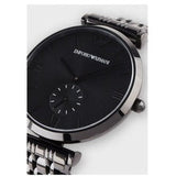 Buy Shop Emporio Armani Gianni T Bar Analog Black Dial Black Steel Strap Watch For Men - AR11299 USA Online