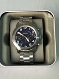 Buy Shop Fossil Pilot 54 Chronograph Navy Blue Dial Silver Steel Strap Watch for Men - FS5203 USA Online