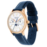 Buy Shop Movado Heritage Celestograf White Mother of Pearl Dial Blue Leather Strap Watch For Women - 3650011 USA Online