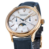Buy Shop Movado Heritage Celestograf White Mother of Pearl Dial Blue Leather Strap Watch For Women - 3650011 USA Online