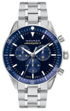 Movado Heritage Calendoplan Chronograph Blue Dial Silver Steel Strap Watch For Men - 3650124