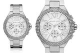 Buy Shop Michael Kors Camille Silver Dial Silver Steel Strap Watch for Women - MK5634 USA Online
