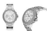 Buy Shop Michael Kors Camille Silver Dial Silver Steel Strap Watch for Women - MK5634 USA Online