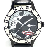 Buy Shop Marc Jacobs White & Black Dial Black Leather Strap Watch for Women - MBM1148 USA Online