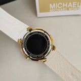 Buy Shop Michael Kors Sydney Quartz White Dial White Leather Strap Watch For Women - MK7221 USA Online