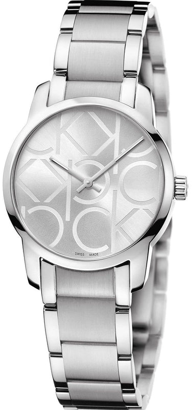 Buy Shop Calvin Klein City Silver Dial Silver Steel Strap Watch for Women - K2G23142 USA Online