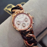 Buy Shop Michael Kors Runway Rose Gold Dial Two Tone Steel Strap Watch for Women - MK4269 USA Online