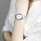 Buy Shop Fossil Wallace Designer Silver Dial Silver Steel Strap Watch for Women - ES3057 USA Online