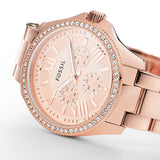 Buy Shop Fossil Cecile Rose Gold Dial Rose Gold Steel Strap Watch for Women - AM4483 USA Online