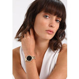 Buy Shop Michael Kors Mini Darci Quartz Black Dial Gold Steel Strap Watch For Women - MK3738 USA Online