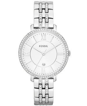 Buy Shop Fossil Jacqueline White Dial Silver Steel Strap Watch for Women - ES3698 USA Online