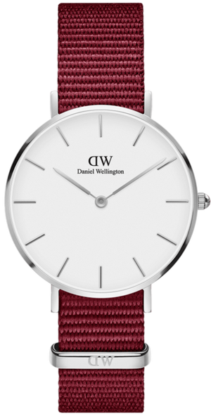 Buy Shop Daniel Wellington Roselyn 3A Petite White Dial Ruby Red NATO Strap Watch For Women - DW00100292 USA Online