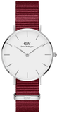 Buy Shop Daniel Wellington Roselyn 3A Petite White Dial Ruby Red NATO Strap Watch For Women - DW00100292 USA Online