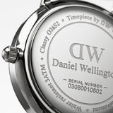 Buy Shop Daniel Wellington Classy Sheffield White Dial Black Leather Strap Watch For Women - DW00100080 USA Online