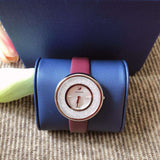 Swarovski Crystalline Silver Dial Purple Leather Strap Watch for Women - 5295355