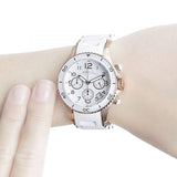 Buy Shop Marc Jacobs Rock Chronograph White Dial White Silicone Strap Watch for Women - MBM2547 USA Online