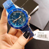 Buy Shop Marc Jacobs Rock Chronograph Blue Dial Blue Silicone Strap Watch for Women - MBM2575 USA Online