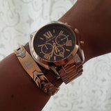 Buy Shop Michael Kors Bradshaw Blue Dial Two Tone Steel Strap Watch for Women - MK5976 USA Online