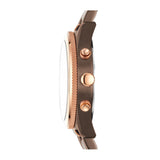 Buy Shop Fossil Perfect Boyfriend Multifunction Brown Dial Two Tone Steel Strap Watch for Women - ES4284 USA Online