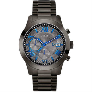 Buy Shop Guess Atlas Quartz Grey Dial Grey Steel Strap Watch For Men - W0668G2 USA Online