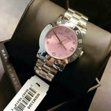 Buy Shop Marc Jacobs Amy Life Pink Dial Silver Steel Strap Watch for Women - MBM3300 USA Online