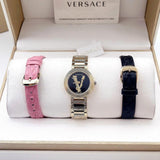 Buy Shop Versace V Virtus Quartz Black Dial Gold Steel Strap Watch For Women - VET300121 USA Online