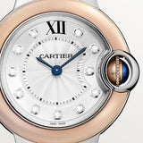 Buy Shop Cartier Ballon Bleu De Cartier Diamonds Silver Dial Two Tone Steel Strap Watch for Women - W3BB0026 USA Online