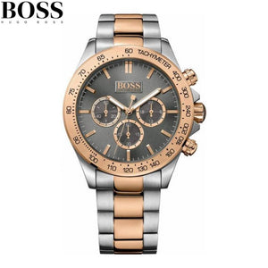Buy Shop Hugo Boss Ikon Grey Dial Two Tone Steel Strap Watch for Men - 1513339 USA Online