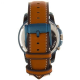 Buy Shop Fossil Grant Chronograph Blue Dial Brown Leather Strap Watch for Men - FS5151 USA Online