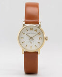 Buy Shop Marc Jacobs Baker White Dial Brown Leather Strap Watch for Women - MBM1317 USA Online
