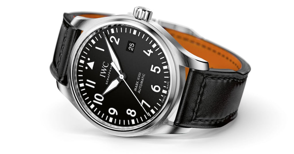 Buy Shop IWC Pilot's Mark XVIII 40mm Black Dial Black Leather Strap Watch for Men - IW327001 USA Online