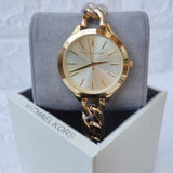 Buy Shop Michael Kors Runway Gold Dial Gold Steel Strap Watch for Women - MK3222 USA Online
