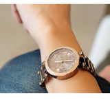 Buy Shop Michael Kors Parker Analog Quartz Brown Dial Brown Steel Strap Watch For Women - MK6378 USA Online