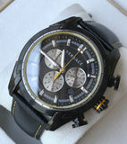 Buy Shop Versace V Ray Chronograph Grey Dial Black Leather Strap Watch for Men - VDB020014 USA Online