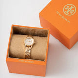 Buy Shop Tory Burch Reva Rose Gold Dial Rose Gold Steel Strap Watch for Women - TBW4043 USA Online