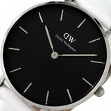 Buy Shop Daniel Wellington Classic Petite Bondi Black Dial White Leather Strap Watch For Women - DW00100284 USA Online