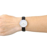 Buy Shop Daniel Wellington Classic Petite Reading White Dial Black Leather Strap Watch For Women - DW00100241 USA Online