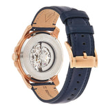 Buy Shop Fossil Grant Automatic Skeleton Blue Dial Blue Leather Strap Watch for Men - ME3102 USA Online