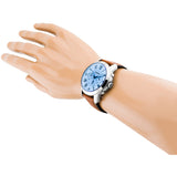 Buy Shop Fossil Grant Chronograph Blue Dial Brown Leather Strap Watch for Men - FS5184 USA Online