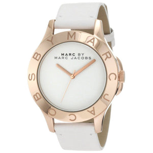 Buy Shop Marc Jacobs Blade White Dial White Leather Strap Watch for Women - MBM1201 USA Online