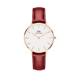 Buy Shop Daniel Wellington Classic Suffolk White Dial Brown Leather Strap Watch For Women - DW00100120 USA Online